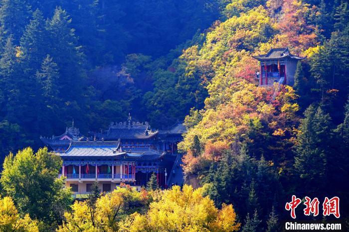 深秋，位于蘭州市榆中縣的興隆山景色如畫。宮衛紅 攝
